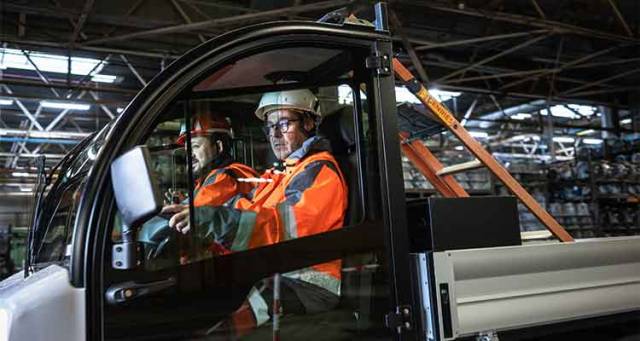 Tipper on an industrial site